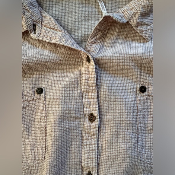 Free People Love Her Madly Gingham Check Print Top Size Medium - Picture 7 of 11